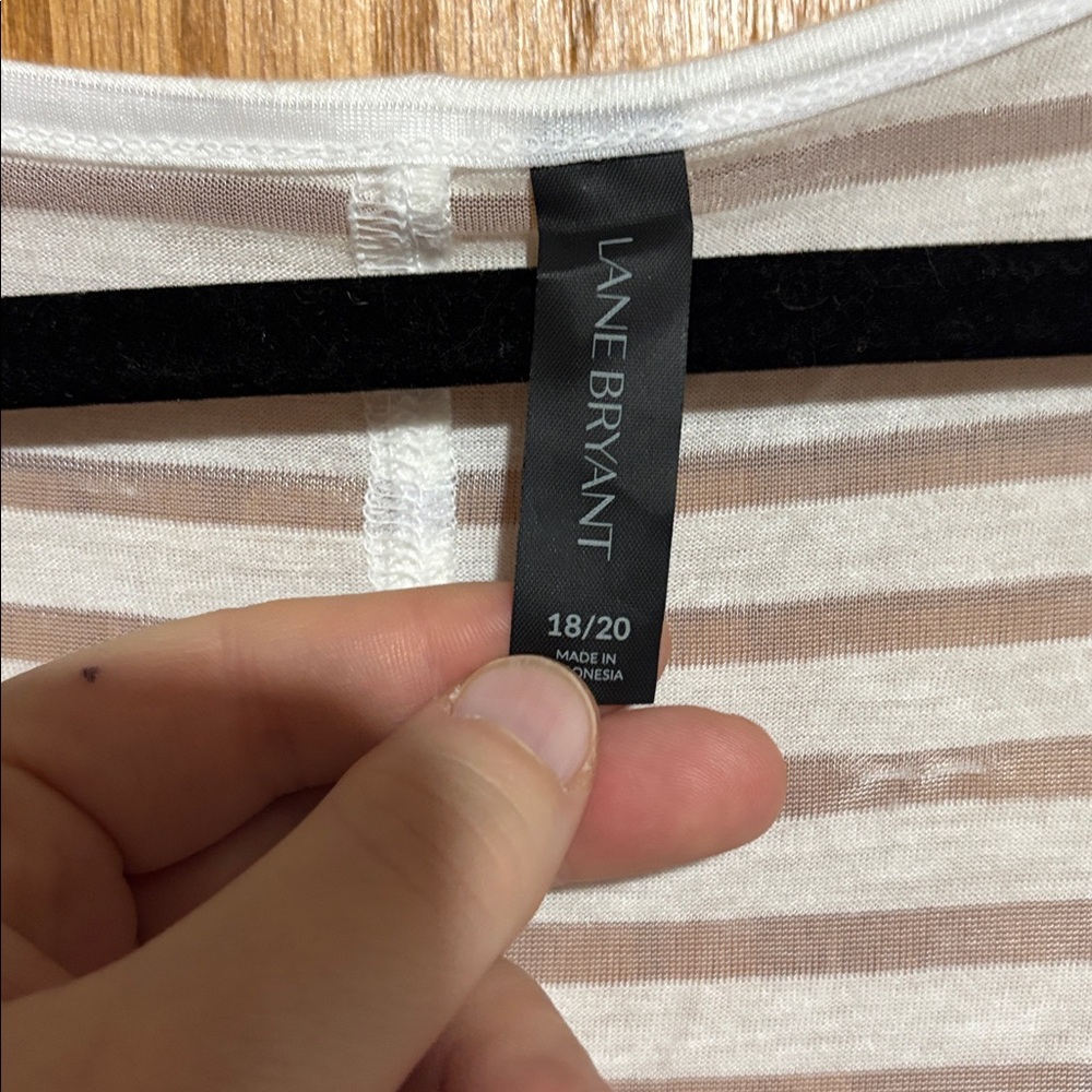 Lane Bryant sheer striped dolman sleeve top - Picture 3 of 8